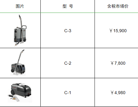 地毯清洗機價格表